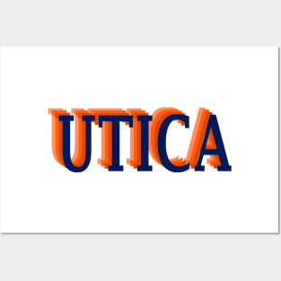 Utica Orange and blue gradient Posters and Art